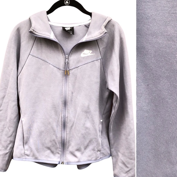 Nike Small Jacket Windrunner Tech Fleece Zip Up Hoodie Gray Lavender BV3455-512 - Picture 9 of 9